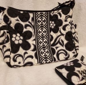 Vera Bradley On The Go Bag and Wallet - Night and Day